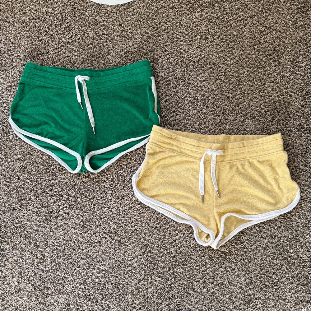 H&M Green and Yellow Athletic Shorts